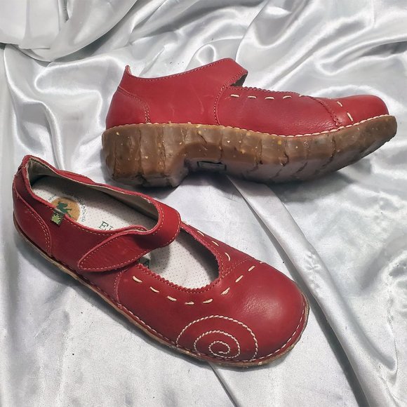El Naturalista | Shoes | New El Naturalista Red Leather Mary Jane Shoes Sz 38 8 Yggdrasil | Poshmark